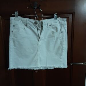 American Eagle Outfitters White Denim Skirt Size 8